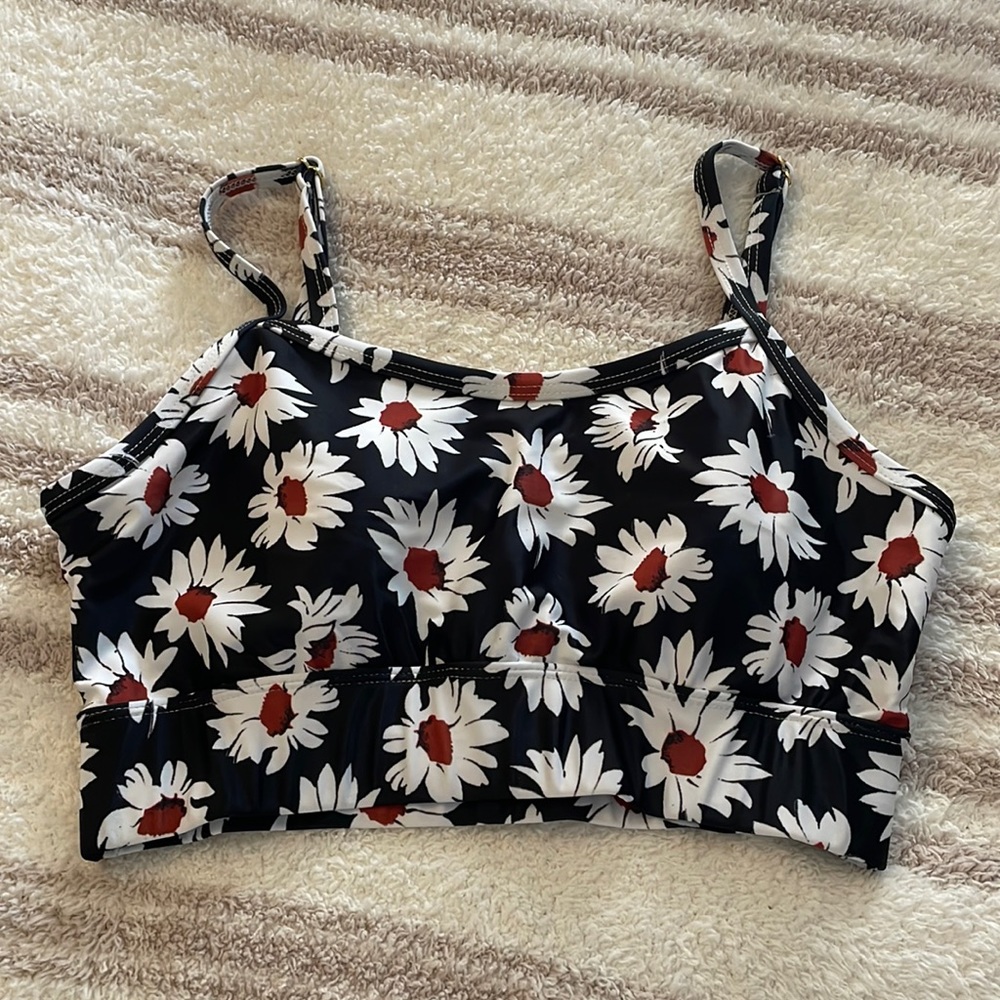 Lime Ricki daisy bathing suit top